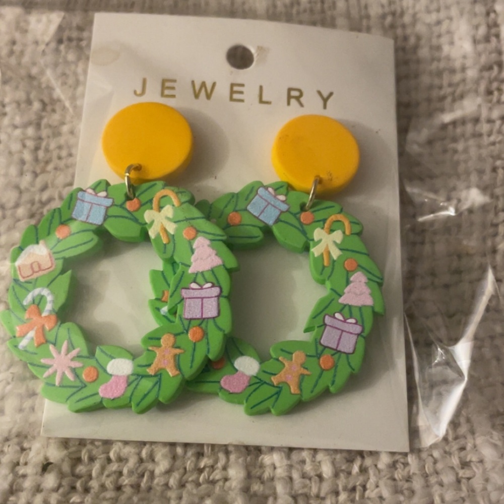 Christmas Wreath Earrings